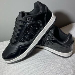 True Religion Men's Glossy Black Sneakers